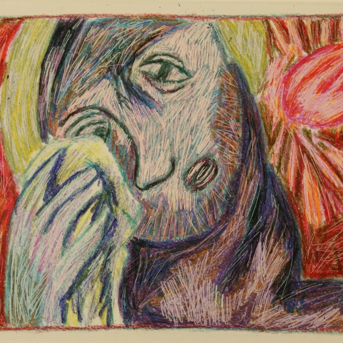 Jurij Solovij, &ldquo;Untitled (Tears)&rdquo; (crayon on paper)