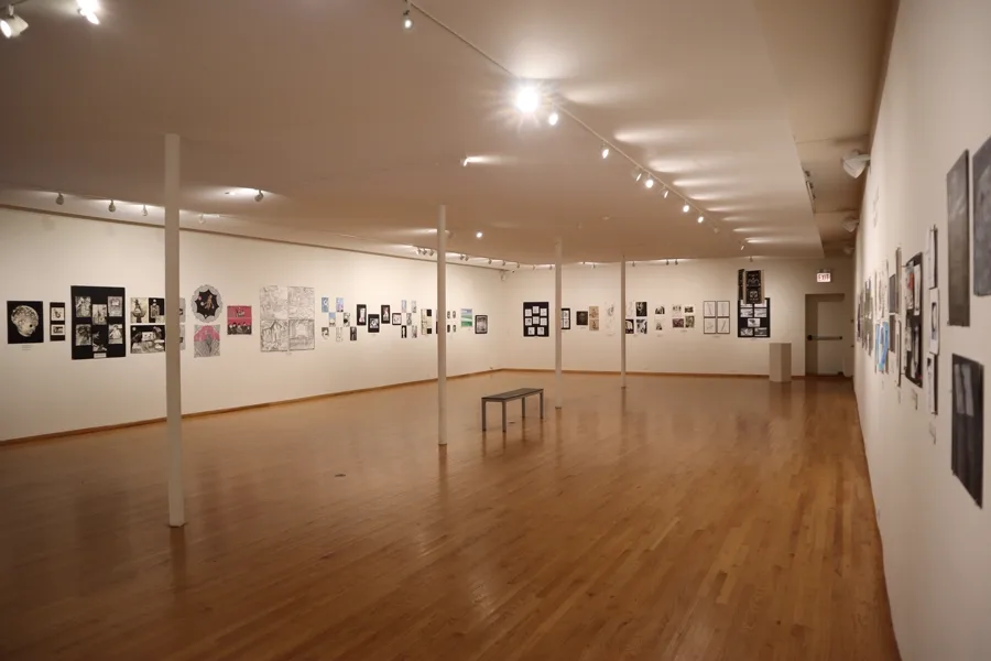 Artwork responding to war from the exhibition Don't Close Your Eyes