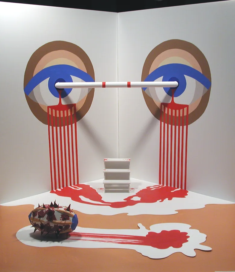 Painting by Tom Torluemke from the exhibition Sentience