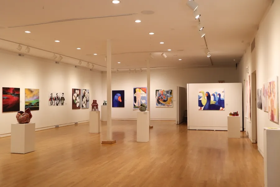 Gallery installation of Unbreakable, works by Ukrainian contemporary artists